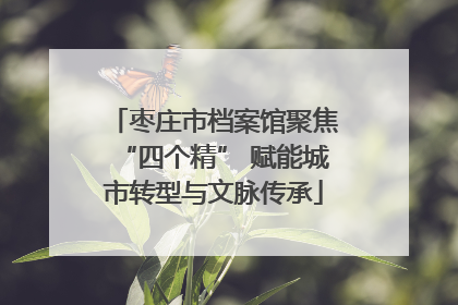 枣庄市档案馆聚焦“四个精” 赋能城市转型与文脉传承