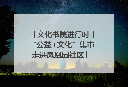 文化书院进行时丨“公益+文化”集市走进凤凰园社区