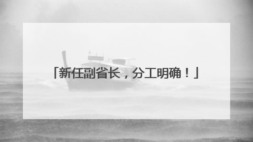 新任副省长，分工明确！