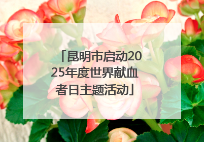昆明市启动2025年度世界献血者日主题活动