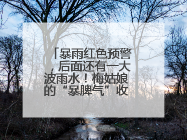 暴雨红色预警，后面还有一大波雨水！梅姑娘的“暴脾气”收敛要再等等