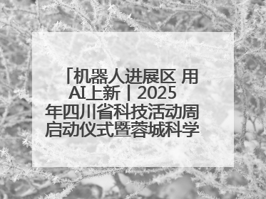 机器人进展区 用AI上新丨2025年四川省科技活动周启动仪式暨蓉城科学之夜启幕