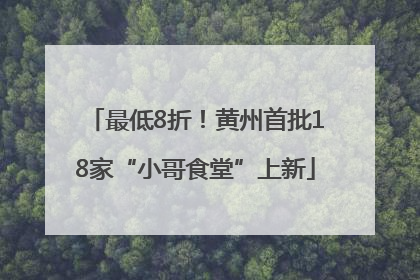 最低8折！黄州首批18家“小哥食堂”上新