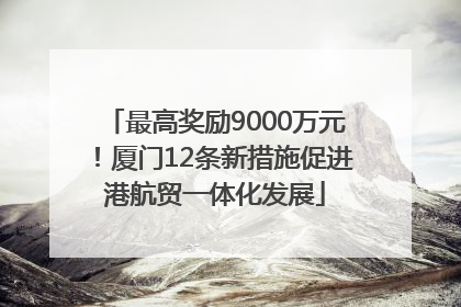 最高奖励9000万元！厦门12条新措施促进港航贸一体化发展