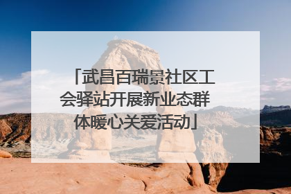 武昌百瑞景社区工会驿站开展新业态群体暖心关爱活动