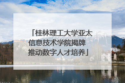 桂林理工大学亚太信息技术学院揭牌 推动数字人才培养