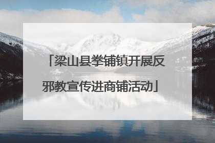 梁山县拳铺镇开展反邪教宣传进商铺活动