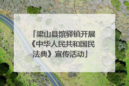 梁山县馆驿镇开展《中华人民共和国民法典》宣传活动