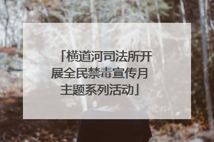 横道河司法所开展全民禁毒宣传月主题系列活动