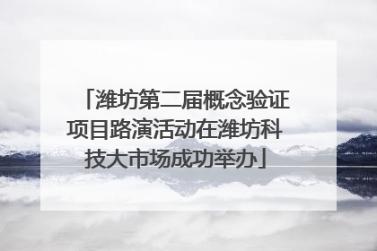 潍坊第二届概念验证项目路演活动在潍坊科技大市场成功举办