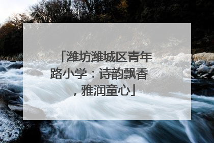 潍坊潍城区青年路小学：诗韵飘香，雅润童心