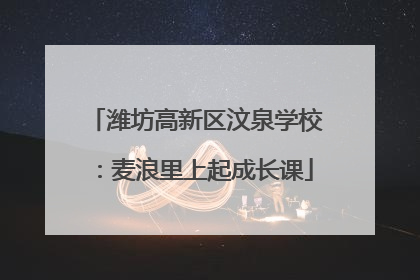 潍坊高新区汶泉学校：麦浪里上起成长课