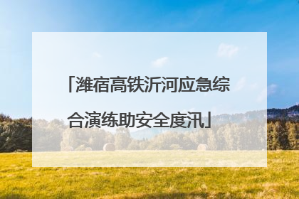 潍宿高铁沂河应急综合演练助安全度汛