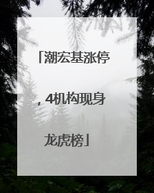 潮宏基涨停，4机构现身龙虎榜