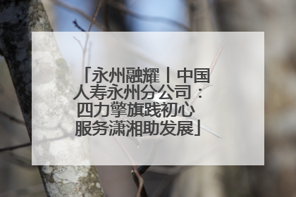 永州融耀丨中国人寿永州分公司：四力擎旗践初心 服务潇湘助发展