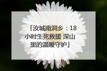 汝城南洞乡：18小时生死救援 深山里的温暖守护