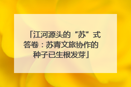 江河源头的“苏”式答卷：苏青文旅协作的种子已生根发芽