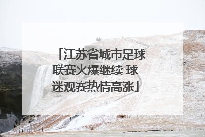 江苏省城市足球联赛火爆继续 球迷观赛热情高涨