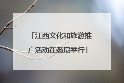 江西文化和旅游推广活动在悉尼举行