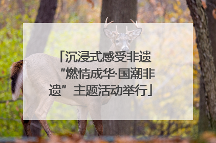 沉浸式感受非遗 “燃情成华·国潮非遗”主题活动举行