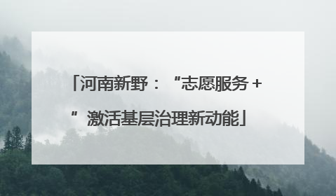 河南新野：“志愿服务＋”激活基层治理新动能