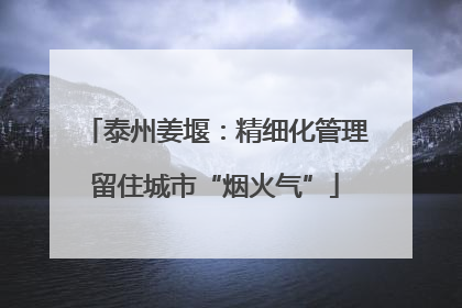 泰州姜堰：精细化管理留住城市“烟火气”