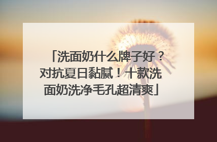 洗面奶什么牌子好？对抗夏日黏腻！十款洗面奶洗净毛孔超清爽