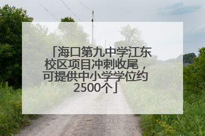 海口第九中学江东校区项目冲刺收尾，可提供中小学学位约2500个