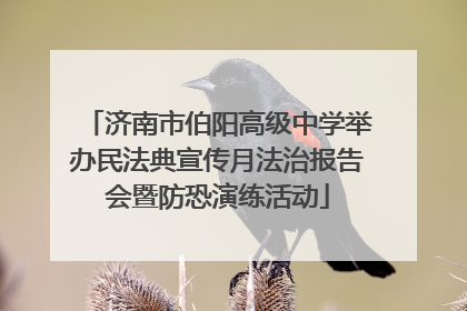 济南市伯阳高级中学举办民法典宣传月法治报告会暨防恐演练活动