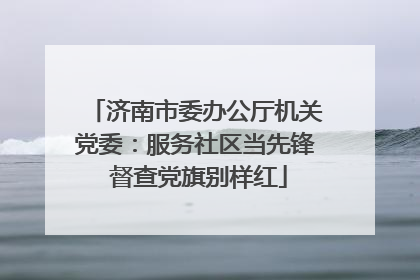 济南市委办公厅机关党委：服务社区当先锋 督查党旗别样红