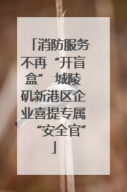 消防服务不再“开盲盒” 城陵矶新港区企业喜提专属“安全官”