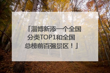 淄博新添一个全国分类TOP1和全国总榜前百强景区！