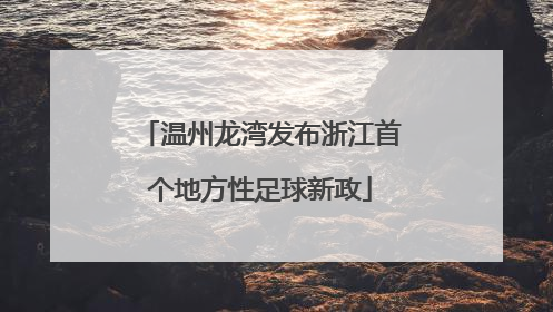 温州龙湾发布浙江首个地方性足球新政