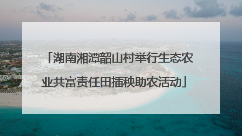 湖南湘潭韶山村举行生态农业共富责任田插秧助农活动