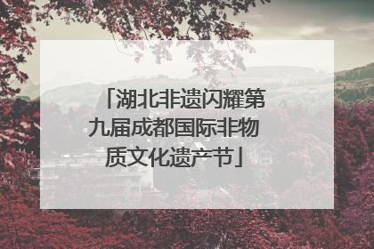 湖北非遗闪耀第九届成都国际非物质文化遗产节