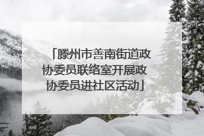 滕州市善南街道政协委员联络室开展政协委员进社区活动