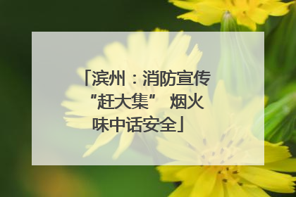 滨州：消防宣传“赶大集” 烟火味中话安全