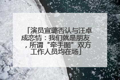 演员宣璐否认与汪卓成恋情：我们就是朋友，所谓“牵手图”双方工作人员均在场
