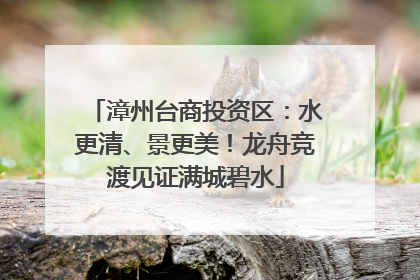 漳州台商投资区：水更清、景更美！龙舟竞渡见证满城碧水