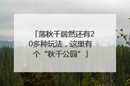 荡秋千居然还有20多种玩法，这里有个“秋千公园”