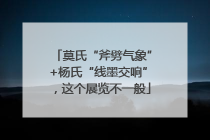 莫氏“斧劈气象”+杨氏“线墨交响”，这个展览不一般