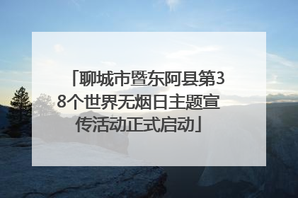 聊城市暨东阿县第38个世界无烟日主题宣传活动正式启动