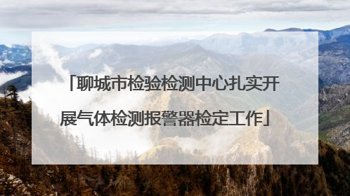 聊城市检验检测中心扎实开展气体检测报警器检定工作