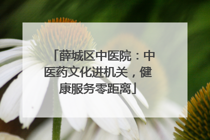 薛城区中医院：中医药文化进机关，健康服务零距离
