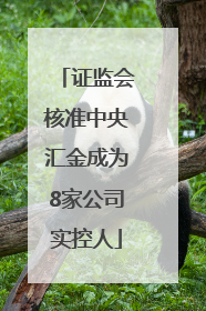 证监会核准中央汇金成为8家公司实控人