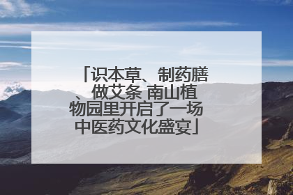 识本草、制药膳、做艾条 南山植物园里开启了一场中医药文化盛宴