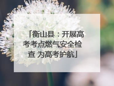 衡山县：开展高考考点燃气安全检查 为高考护航