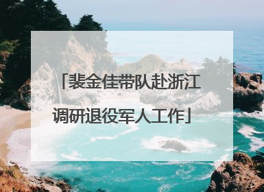 裴金佳带队赴浙江调研退役军人工作
