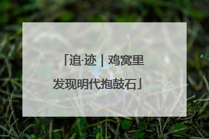 追·迹｜鸡窝里发现明代抱鼓石