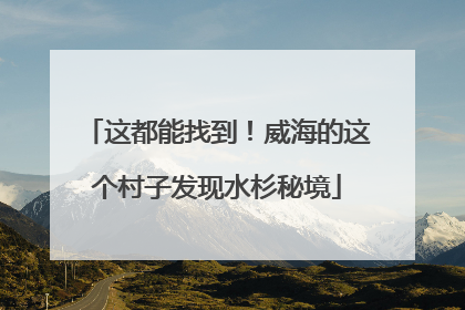 这都能找到！威海的这个村子发现水杉秘境